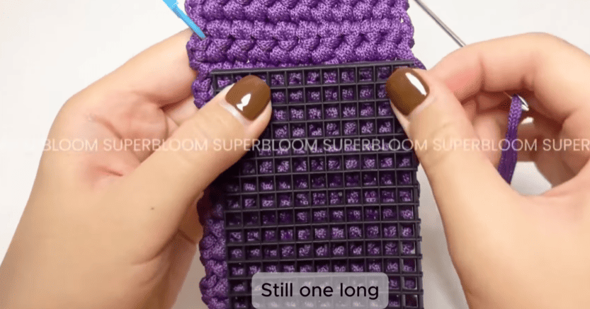 sew mesh sheet for crochet camera bag