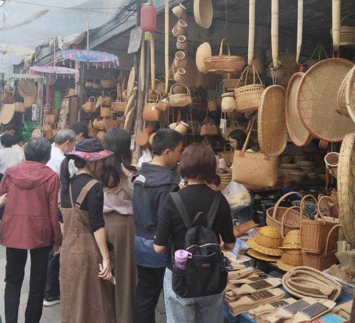 People Walk In Youbu Ancient Town